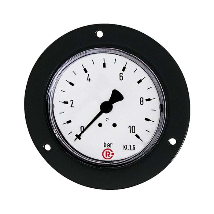 RIEGLER Standardmano., Frontring schwarz, G 1/4 hinten, 0 - 1,6 bar, Ø 63