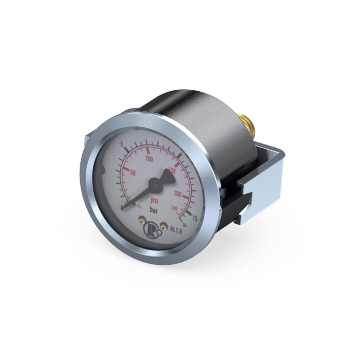 RIEGLER Standardmano, Dreikantfrontring, G 1/8 hinten, -1 / 0,0 bar, Ø 40