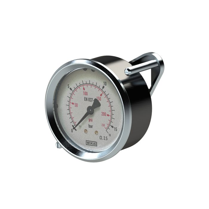 RIEGLER Standardmano, Dreikantfrontring, G 1/4 hinten, 0 - 2,5 bar, Ø 63