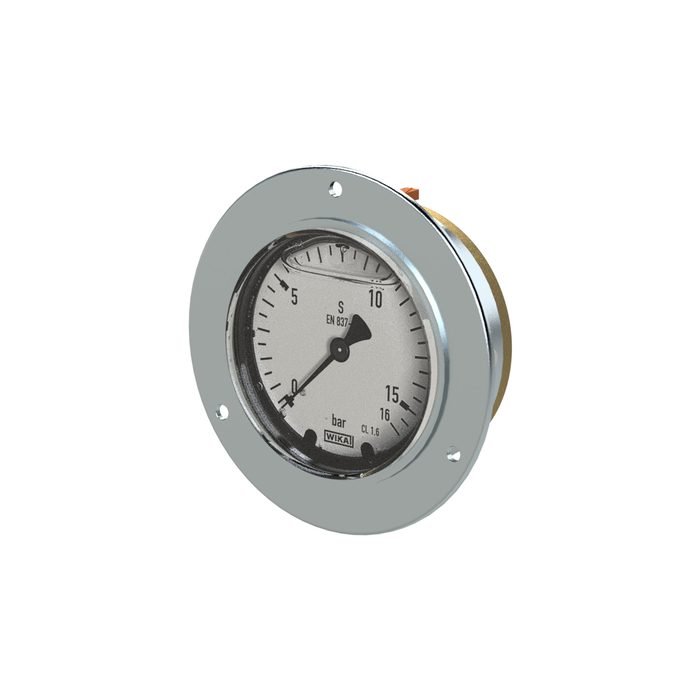 RIEGLER Glyzerinmano, Frontring, G 1/4 hinten zentr., 0 - 10,0 bar, Ø 63