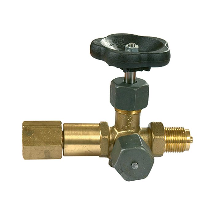 [102670] RIEGLER Mano-Absperrven., Zapfen-drehbare Muffe, DIN16271, Messing, G 1/2