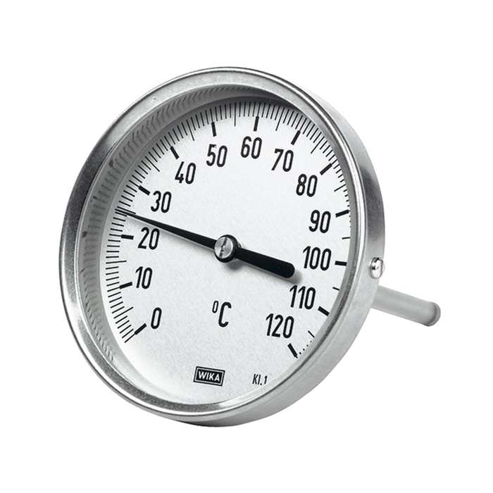 RIEGLER Bimetallthermom., hochw. Ausf., L1=160/L2=140, Ø63, 0°C bis 160°C