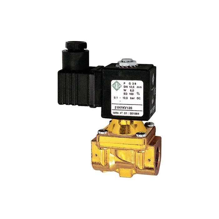 RIEGLER 2/2-MV,MS,NC,vorge.,230-240V,50-60Hz,16VA,NBR,G1/2,PN0,1-20bar