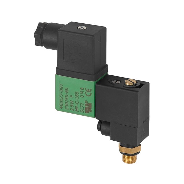 RIEGLER 3/2-way solenoid valve, Banjo connection, NC, 24 DC
