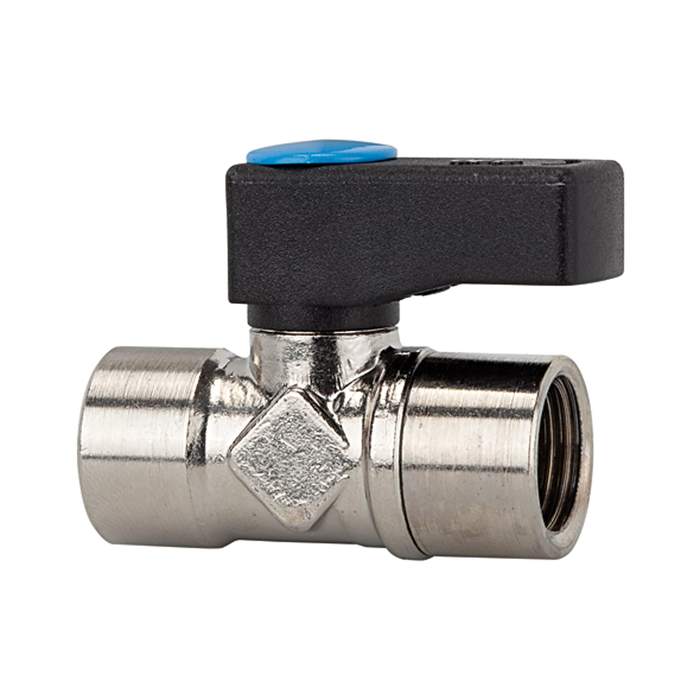[103325] RIEGLER Mini-Kugelhahn, Drehgriff, Messing vern., G 3/8 IG / R 3/8 AG