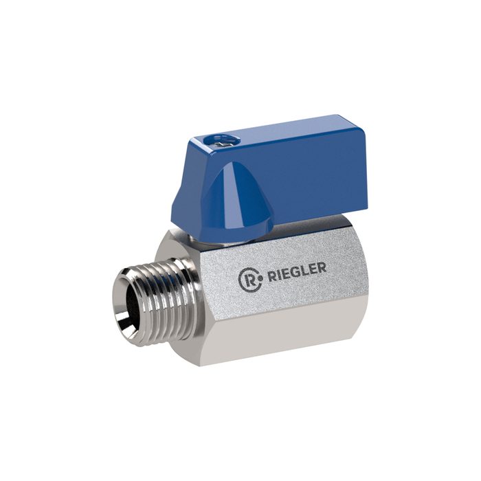 [103493] RIEGLER Mini-Kugelhahn, Edelstahl 1.4401, IG/AG, G 3/8, DN 10