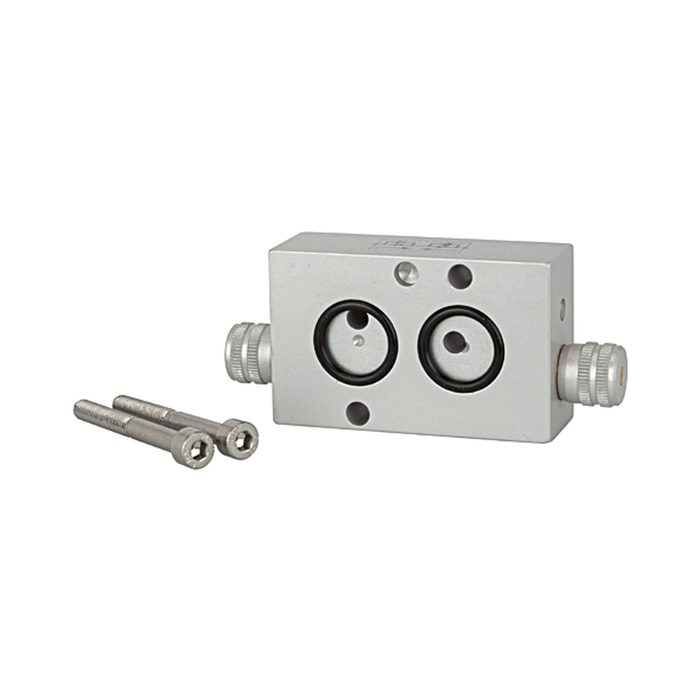 RIEGLER Throttle plate for NAMUR valves, 3-way, Knurled screw