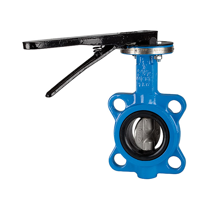 RIEGLER Intermediate flange blocking flap, Manual lever, DN 150