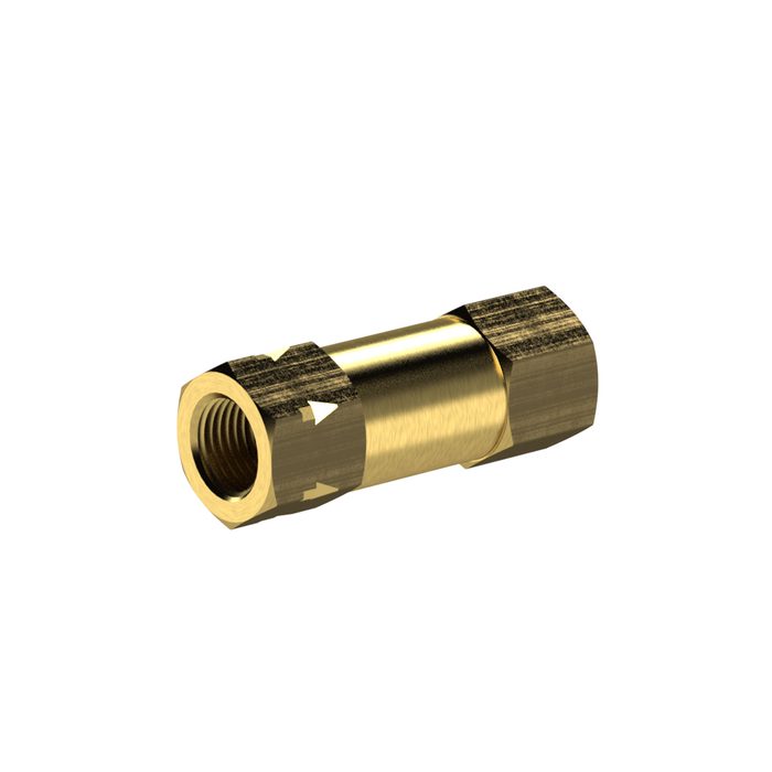 RIEGLER Rückschlagventil, Durchgangsform, MS, G 3/8 IG, 0,2 - 0,4 bar