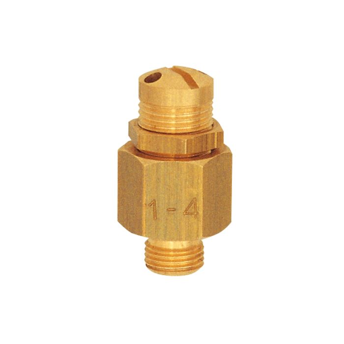 RIEGLER Mini-Abblasventil, Messing, G 1/4, Ansprechdruck 30,0 - 60,0 bar