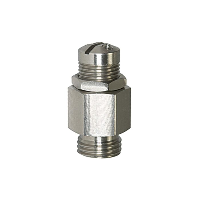 RIEGLER Mini bleeder valve, 1.4305, G 1/8, Trigger pressure 3 - 7 bar