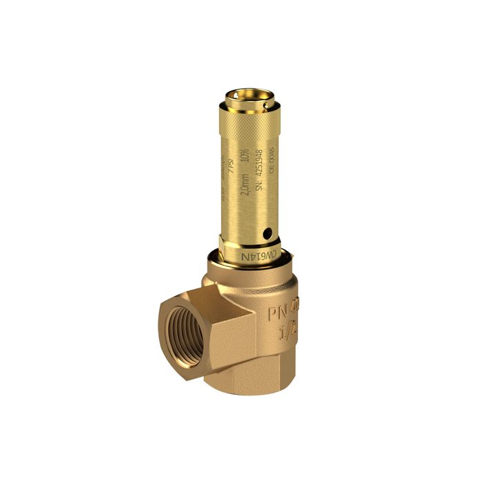RIEGLER Eck-Sicherheitsventil, Sattdampf, G 1/2, Ansprechdruck 10 bar