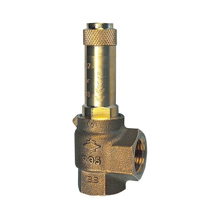RIEGLER Eck-Sicherheitsventil, Sattdampf, G 3/4, Ansprechdruck 0,2 bar