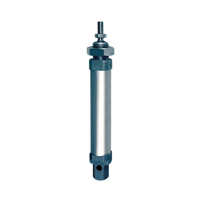RIEGLER Rundzylinder, doppeltwirk., Magnet, Kol.-Ø25, o.D., Hub 100, G1/8