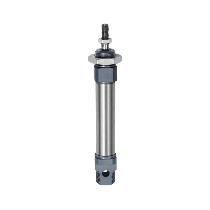 RIEGLER Round cylinder, single-acting, Piston Ø 20, Stroke 10, G 1/8
