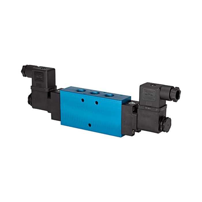 [106599] RIEGLER 5/2-way valve two-sided electromagnetic bistable G1/2, 230V,50 Hz