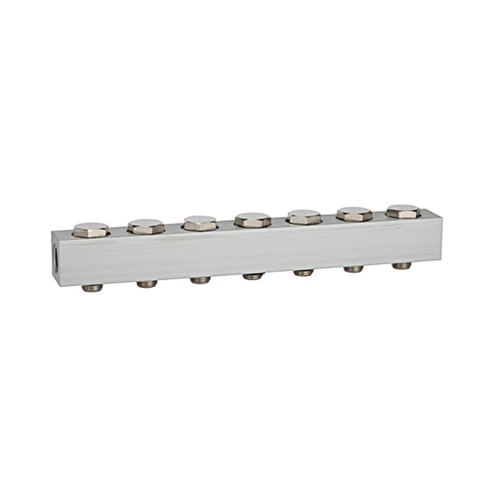 [106621] RIEGLER Versorgungsleiste für Wegeventile, mit 7 Ventilpositionen, G 1/4