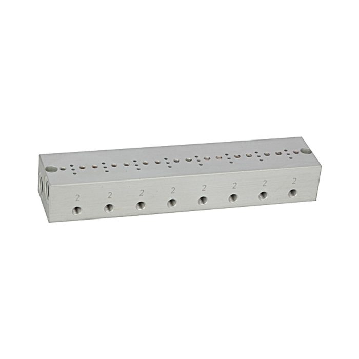 RIEGLER Reihengrundplatte 8-fach, M5 für Mini-Magnetventile 15 mm