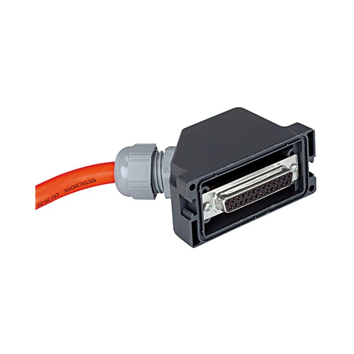 [106701] RIEGLER El. connection (multipole 25-pole, IP 65) Socket IP 67 2.5m cable