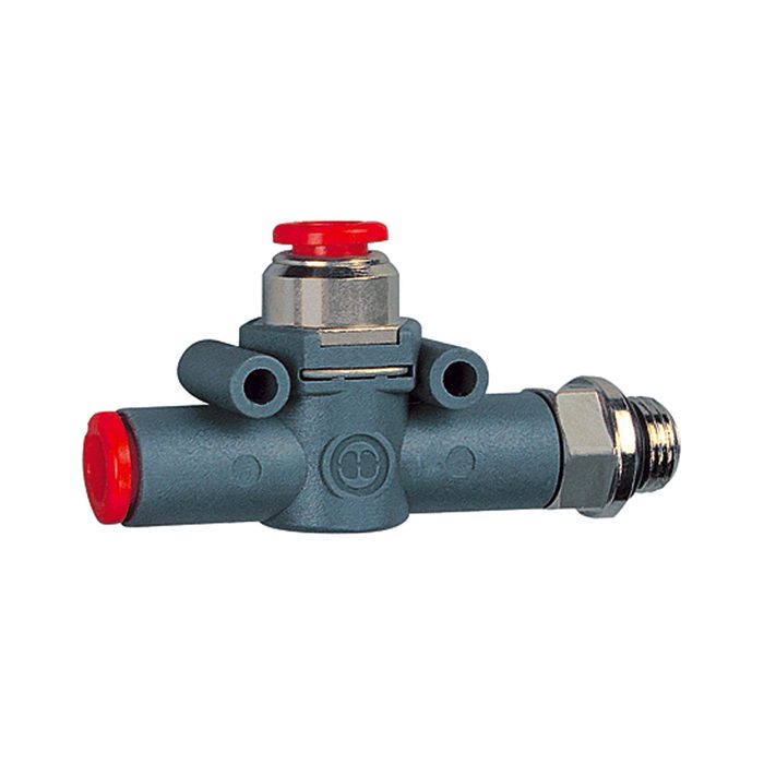 [106774] RIEGLER Quick relief valve, Contr. venting, G1/4 (outlet), hose 8 (inlet)