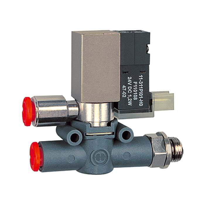 [106868] RIEGLER 3/2-Wege-Magnetventil, geführte Entl. Schl.-Gew. G1/4 Schl.6 NO