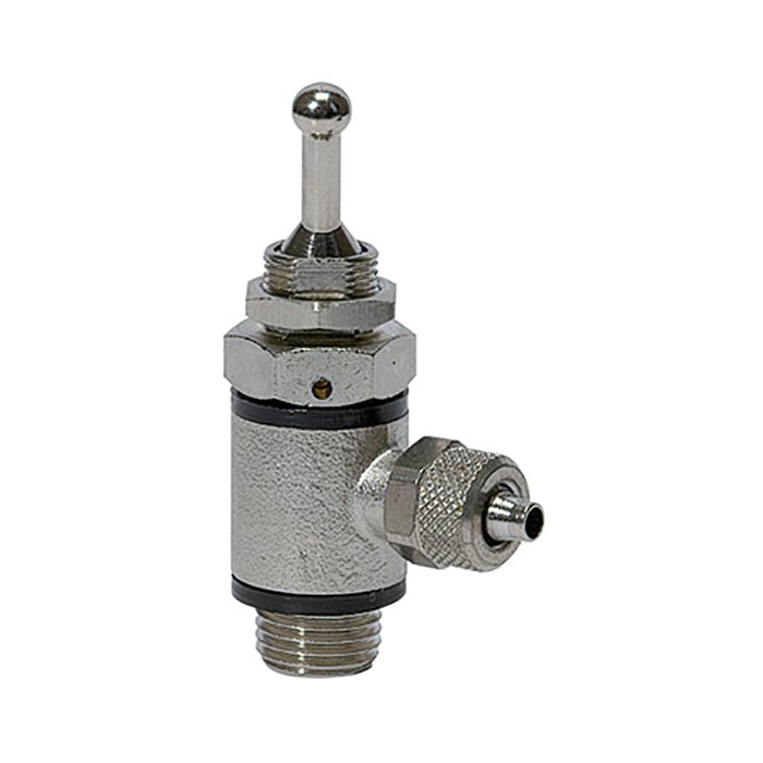RIEGLER 3/2-Wege-Kipphebelvent.Schlauchs.Schnellverschr.G1/4,Schl. 8/6