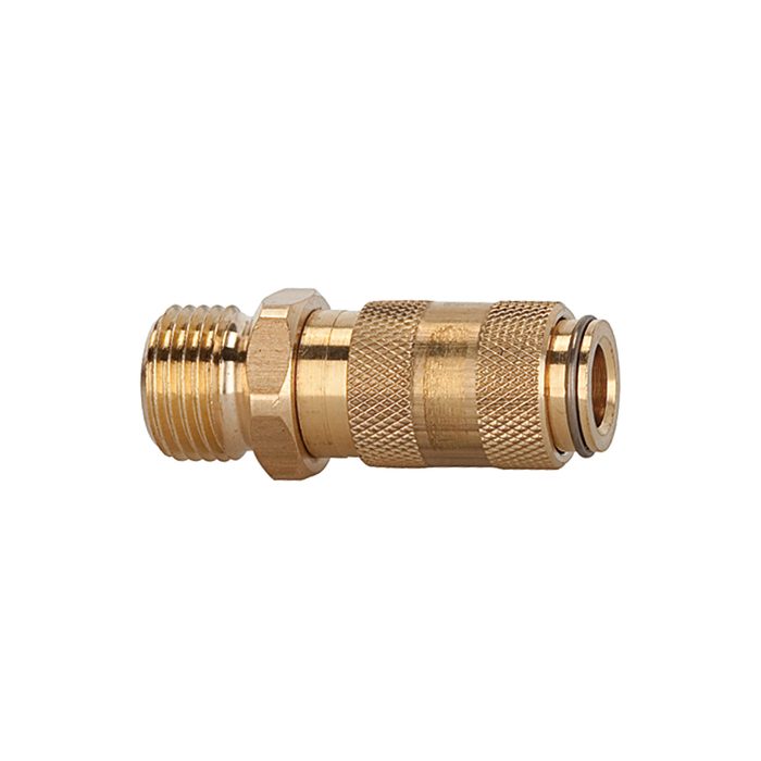 RIEGLER Schnellverschlusskupplung NW 2,7, Messing blank, G 1/8 AG