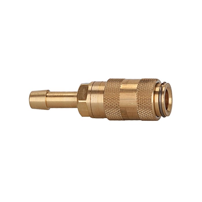 RIEGLER Quick-connect coupling I.D. 2.7, bright brass, Sleeve I.D. 3