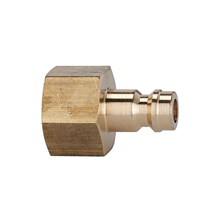 [107153] RIEGLER Nippel für Kupplungen NW 5, Messing blank, G 3/8 IG, SW 19