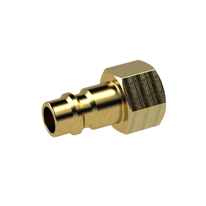 [107243] RIEGLER Nippel für Kupplungen NW 7,2 - NW 7,8, Messing blank, G 3/8 IG