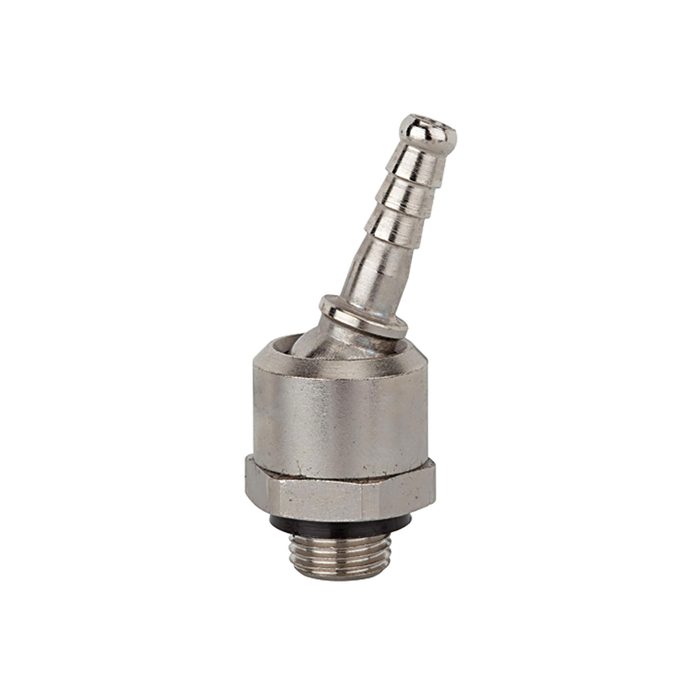 RIEGLER Schlauchtülle, Messing vernickelt, drehbar, G 1/4 AG, LW 9
