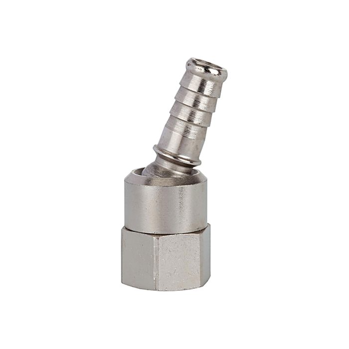 RIEGLER Schlauchtülle, Messing vernickelt, drehbar, G 1/4 IG LW 9