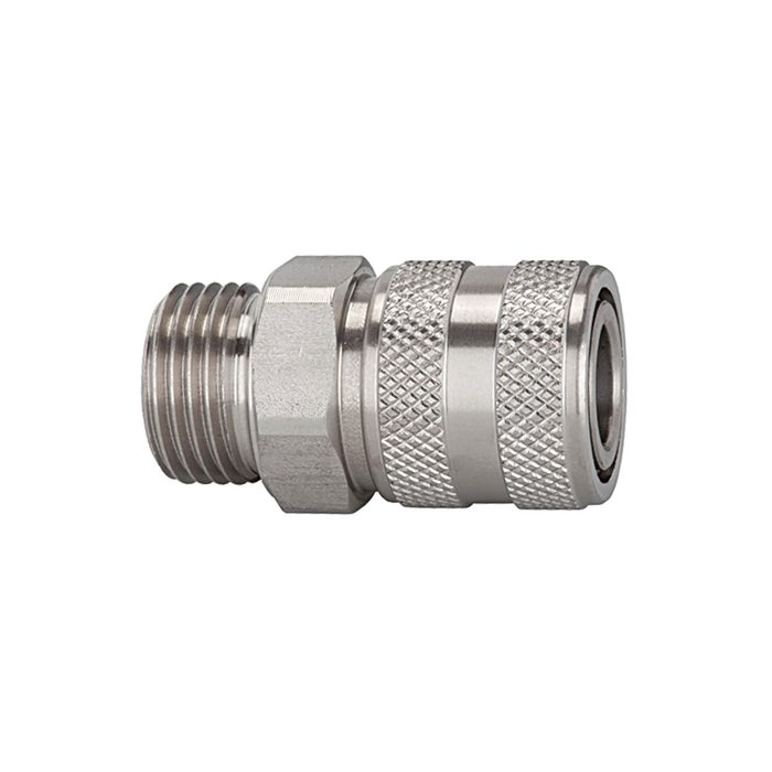 [107335] RIEGLER Quick-connect coupling I.D. 7.2, St. steel 1.4305, G 3/8 ET