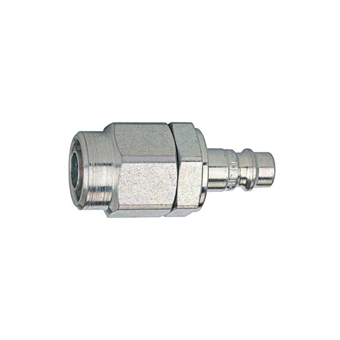 RIEGLER Nipple for coupl. I.D. 7.2 - 7.8, »stream line«, hard./gal. steel