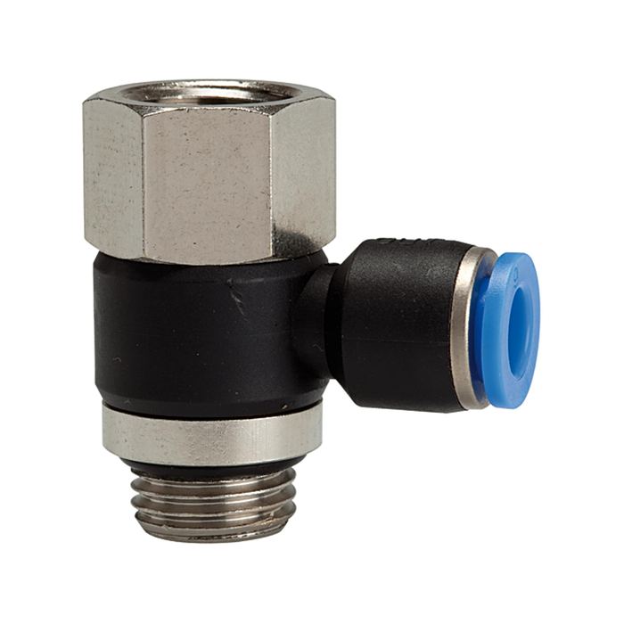 RIEGLER L-Steckverschr. »Blaue Serie« drehbar, G3/8 i./a., max.15, Ø 8mm