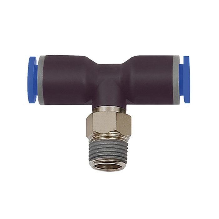 RIEGLER Push-in T-fitting »Blue Series«, rotating, R 3/8 o.