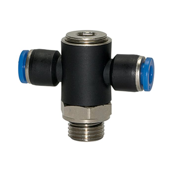 RIEGLER Push-in T-fitting »Blue Series«, rotating, G 3/8 o.