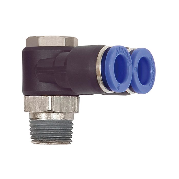 RIEGLER Y- angled piece fitting »Blue Series«, rotating, R 1/8 o.
