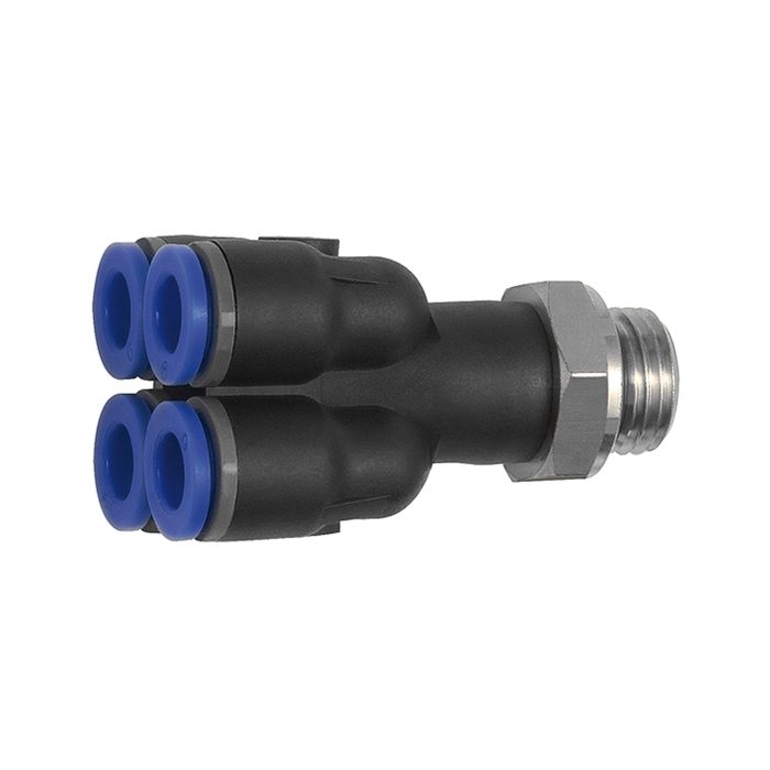 RIEGLER Multi-distributor »Blue Series«, 4-fold, rotating, G 1/4 o.