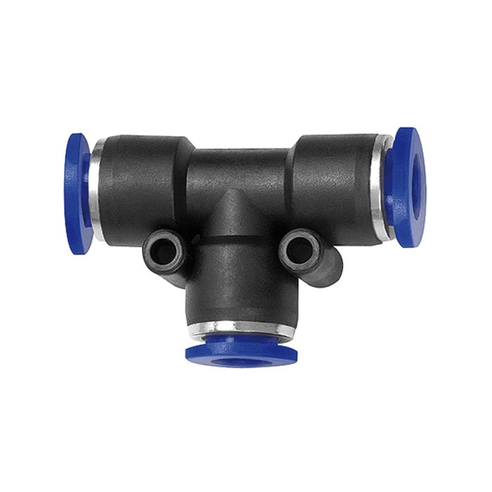 RIEGLER T-Steckverbindung »Blaue Serie«, reduzierend, Schlauch-Ø 2x4/1x6