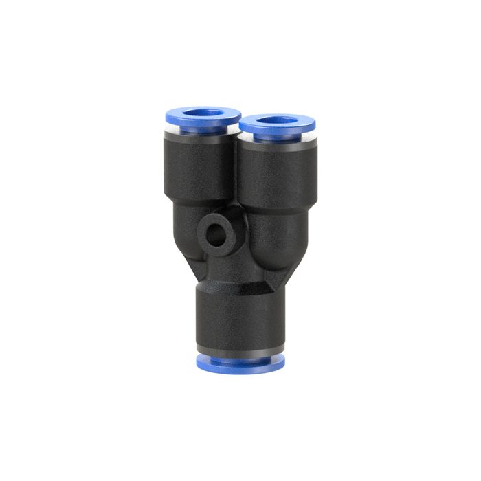 RIEGLER Push-in Y-connector »Blue Series«, reducing, hose ext. Ø 1x8/2x6