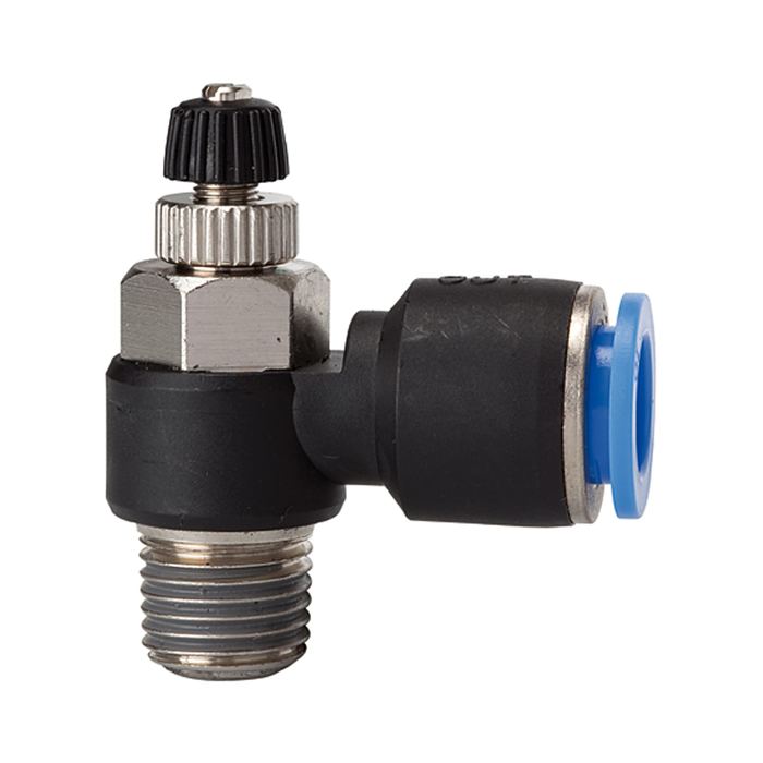 RIEGLER Drosselrückschlagventil »Blaue Serie«, Abluftdros., R1/4 a. Ø12mm