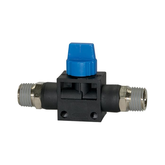 RIEGLER Blocking valve »Blue Series«, R 1/4 o., R 1/4 o., thread coating