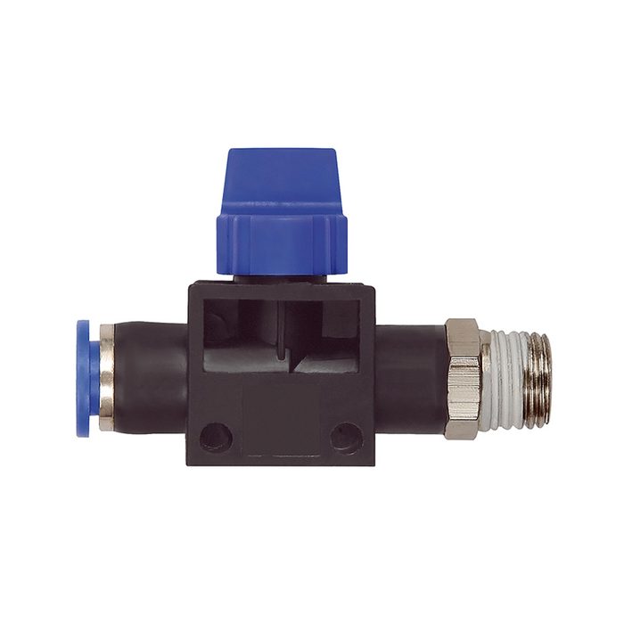 RIEGLER 3/2-Wegeventil »Blaue Serie«, Steckanschluss, R 3/8 a., S-G Ø10mm