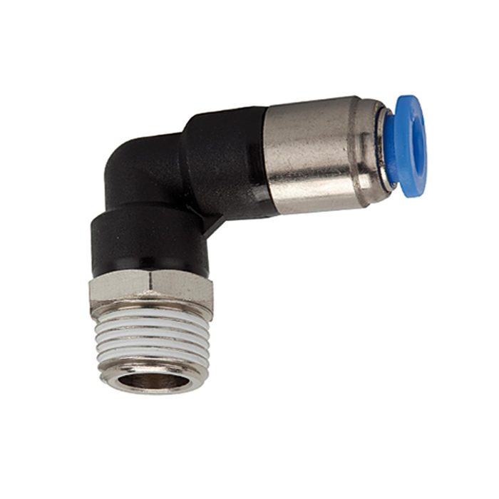 RIEGLER Push-in L-fitting »Blue Series«, Self-locking, R 3/8 o.