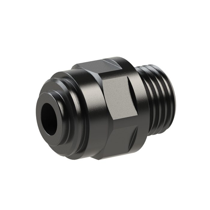 RIEGLER Straight screw-in fitting POM, G 1/4 o., for hose exterior Ø 5 mm