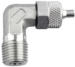 RIEGLER Angled screw-in fitting, R 1/8, for hose 8/6, Stainless steel