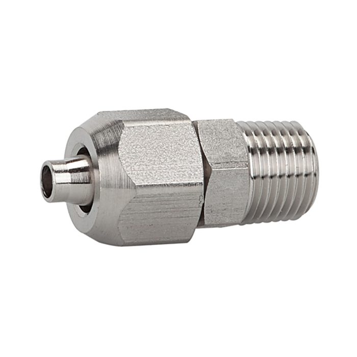 [110693] RIEGLER Straight screw-in fitting, R 3/8, for hose 10/8, Stainless steel