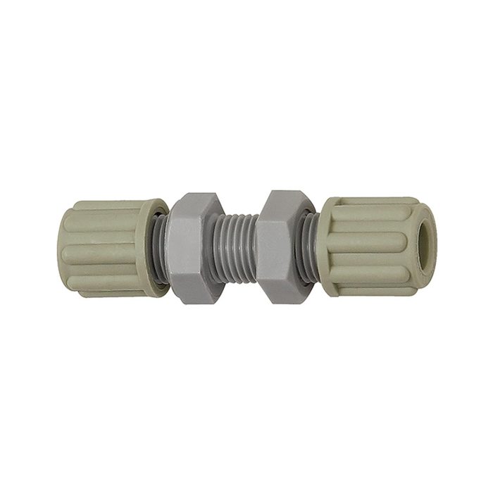 RIEGLER Gerade Schottverbindung, M14x1,5, für Schlauch 6/8 mm, SW 19, PA