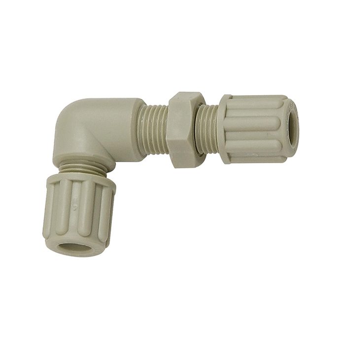 [110896] RIEGLER Winkel-Schottverbindung, M10x1,0, für Schlauch 4/6 mm, SW 14, PP